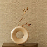 313534 Canvas Basket Weave Beige Cream Brown Wallpaper