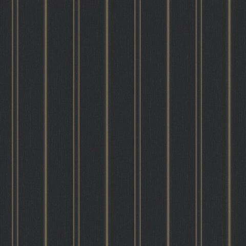 31579 Black Gold Stripes Wallpaper