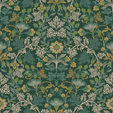 316000 Lila Teal Strawberry Floral Wallpaper