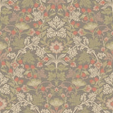 316007 Lila Moss Strawberry Floral Wallpaper