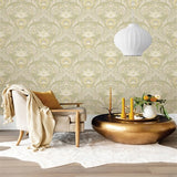 316010 Nasrin Light Grey Large Floral Damask Wallpaper