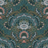 316015 Nasrin Blueberry Large Floral Damask Wallpaper