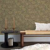 316022 Zahara Chocolate Scandinavian Floral Wallpaper