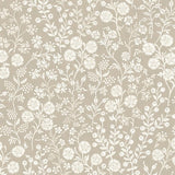 316041 Liana Taupe Raised Berry Floral Wallpaper