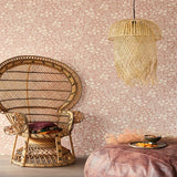 316043 Liana Blush Raised Berry Floral Wallpaper