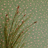 316055 Marguerite Green Raised Small Floral Leaf Wallpaper