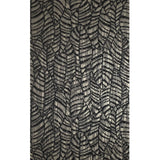 32975 Abstract botanic Layered leaf Faux fabric Textured black brass foil wallpaper 3D
