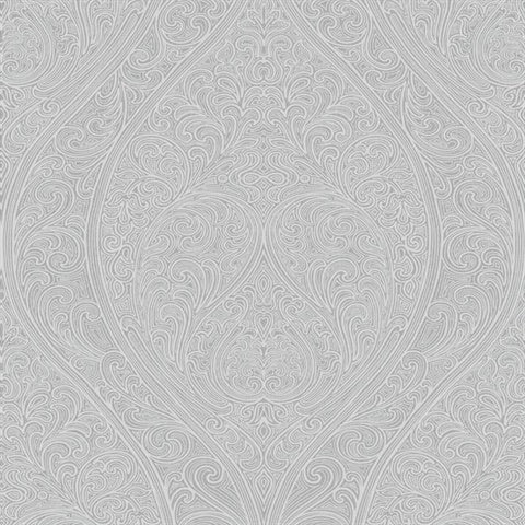 32980 Grey White Art Nouveau Wallpaper