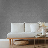 33386 Gray faux rattan look braid Lloyd Loom Weave pattern textured modern wallpaper