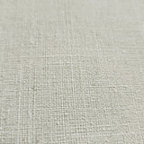 33391 Plain contemporary matt cream off white faux linen fabric textured wallpaper