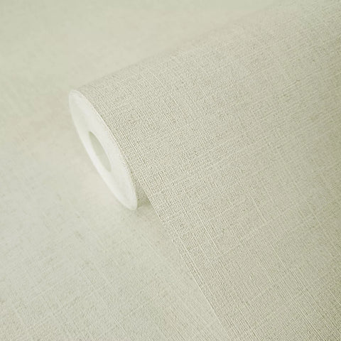 33391 Plain contemporary matt cream off white faux linen fabric textured wallpaper