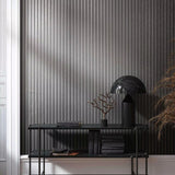 33395 Silver gray metallic faux Slat wooden planks Wood Look textured modern wallpaper