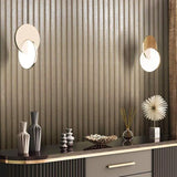 33396 Brass Bronze metallic faux Slat wooden planks Wood Look textured wallpaper 3D