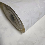 335801, WM33580101 Flocking off white Flocked Victorian damask flock velvet textured Wallpaper 3D
