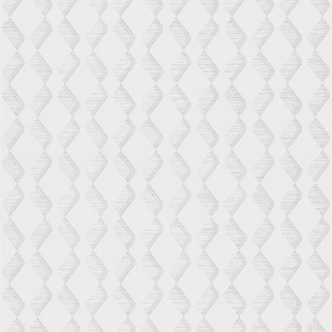 33651 White ZigZag 3D Illusion Wallpaper