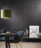 33722 Charcoal black silver faux concrete textured modern artwork patchwork wallpaper