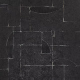 33722 Charcoal black silver faux concrete textured modern artwork patchwork wallpaper