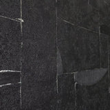 33722 Charcoal black silver faux concrete textured modern artwork patchwork wallpaper