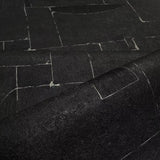 33722 Charcoal black silver faux concrete textured modern artwork patchwork wallpaper