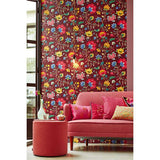 341033 Epona Burgundy Floral Fantasy Wallpaper