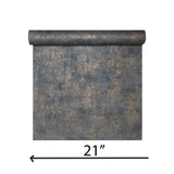 34270 Distressed paint gray rose gold metallic faux concrete plaster texture wallpaper