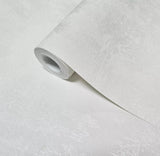 34272 Foil white distressed faux concrete plaster textured contemporary wallpaper roll
