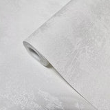 34272 Foil white distressed faux concrete plaster textured contemporary wallpaper roll
