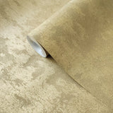 34280 Plain contemporary foil gold metallic faux concrete plaster textured wallpaper