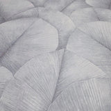 34562 Light gray purple overlapping leaf Textured batik large leaves modern Wallpaper