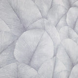34562 Light gray purple overlapping leaf Textured batik large leaves modern Wallpaper