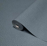 34574 Matte Teal navy blue Faux fabric Textured modern wallcoverings plain Wallpaper
