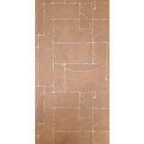 34605 Matte Orange terracotta brass geometric lines Textured faux plaster wallpaper 3D
