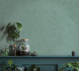 34618 Plaster Effect Green Wallpaper
