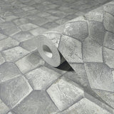 34907 Eclectic Grey Gold Wallpaper