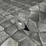 34908 Eclectic Grey Silver Wallpaper 