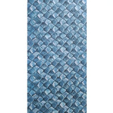 34910 Embossed blue faux dragon scales plaster tile textured modern wallpaper rolls 3D