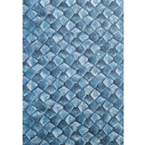 34910 Embossed blue faux dragon scales plaster tile textured modern wallpaper rolls 3D