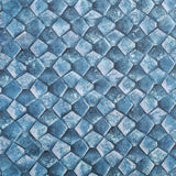 34910 Embossed blue faux dragon scales plaster tile textured modern wallpaper rolls 3D