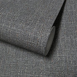 34916 Plain wallcovering gray bronze faux linen Tweed fabric textured modern wallpaper
