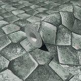 34933 Eclectic Green Grey Wallpaper