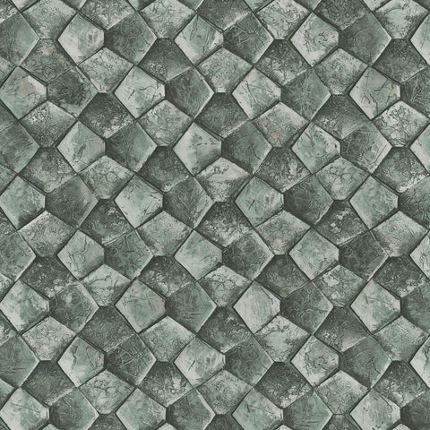 34933 Eclectic Green Grey Wallpaper