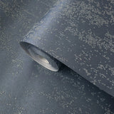 34939 Modern shimmer Grayish deep dark blue metallic grassbeads textured wallpaper 3D

