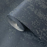 34939 Modern shimmer Grayish deep dark blue metallic grassbeads textured wallpaper 3D

