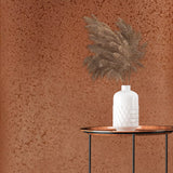 34958 Embossed Coper metallic faux metal sheet plaster textured modern wallpaper roll