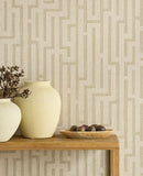 350531 Riviera Maison Linen Trellis Wallpaper 