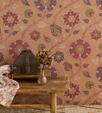 350612 Silk Garden Flowers Orange Wallpaper