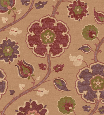 350612 Silk Garden Flowers Orange Wallpaper