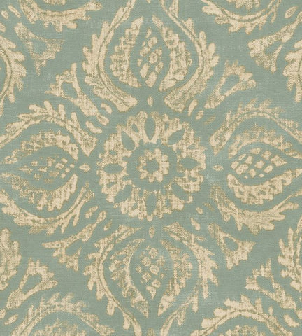 350625 Antique Damask Blue Wallpaper 