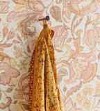 350643 Misty Bloom Flowers Orange Wallpaper