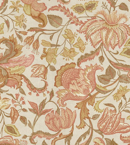 350643 Misty Bloom Flowers Orange Wallpaper